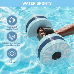 Sportneer assembled dumbbell side profile demonstrating easy snap-fit construction