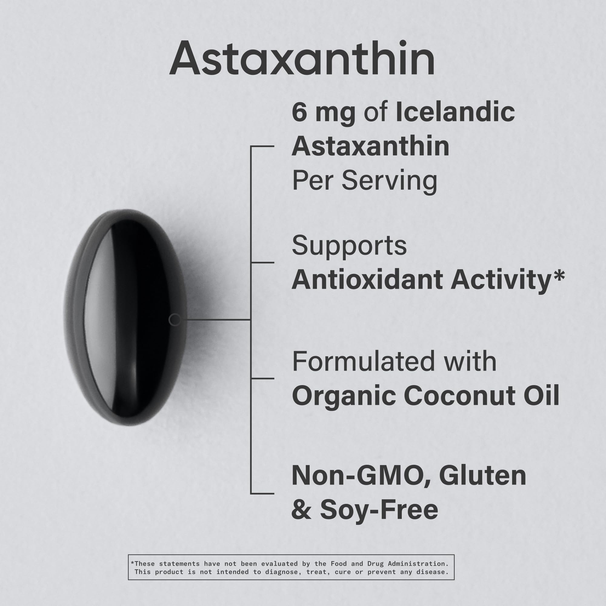 Sports Research close-up of astaxanthin softgel highlighting smooth texture and clarity