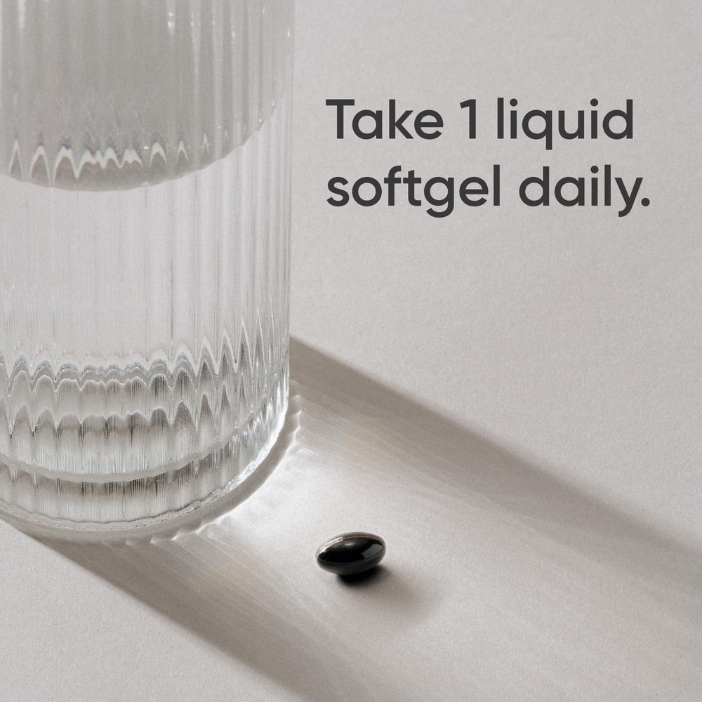 Sports Research softgel beside coin showing size and ease of swallowing benefit