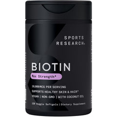 Sports Research frontal del envase mostrando la marca y beneficio de alta potencia
