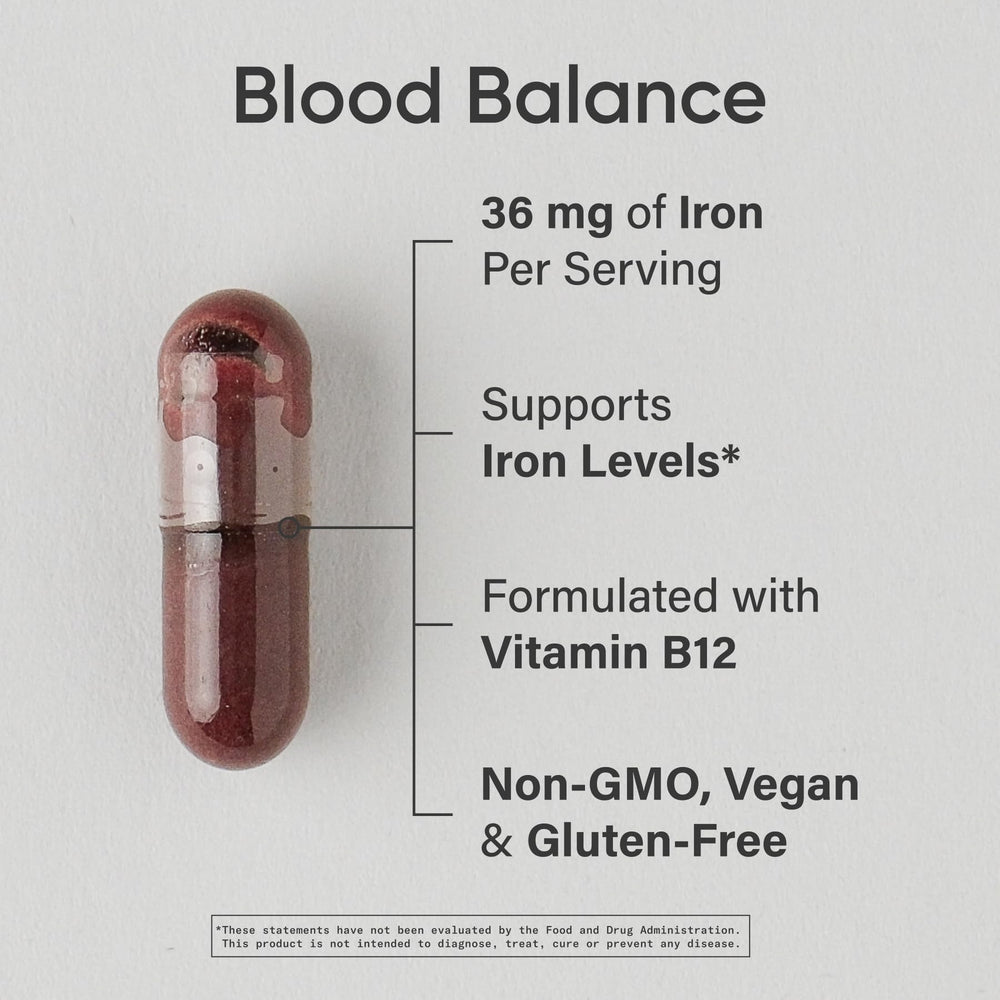 Capsula líquida de Blood Balance en primer plano destacando su textura