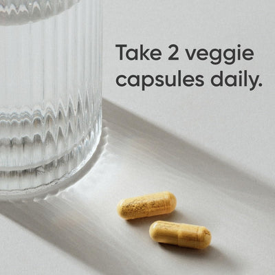 Sports Research veggie capsule close-up showing texture and easy-to-swallow benefit