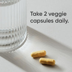 Sports Research veggie capsule close-up showing texture and easy-to-swallow benefit