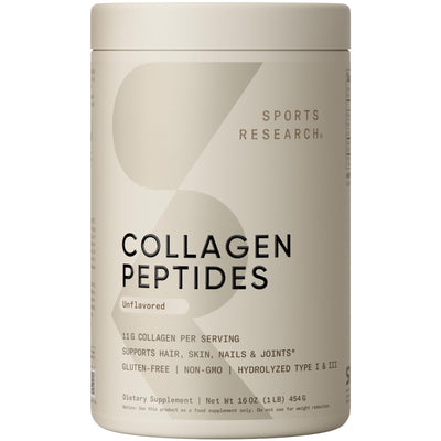 Sports Research front packaging showing product and benefits for daily wellness