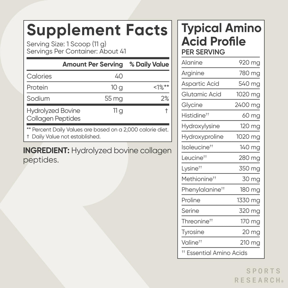 Sports Research collagen poured into smoothie for added protein and consistency
