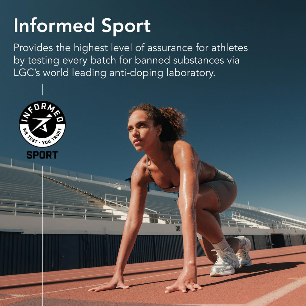 Sports Research cuchara con 5 g de creatina en primer plano para mostrar la porción precisa