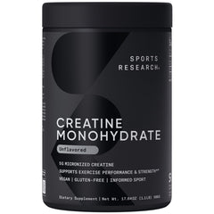 Sports Research frasco frontal del producto mostrando etiqueta clara y cantidad