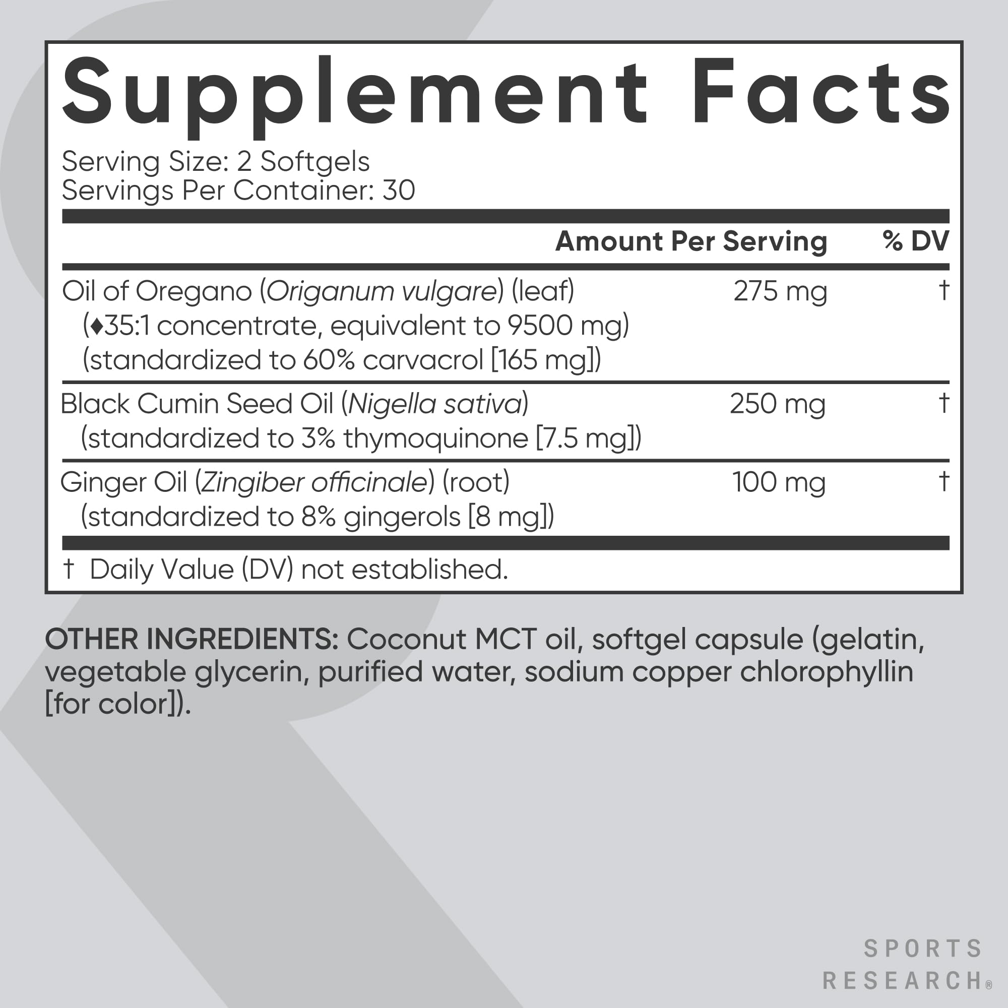 Sports Research etiqueta nutricional en detalle para comprobar ingredientes y dosis
