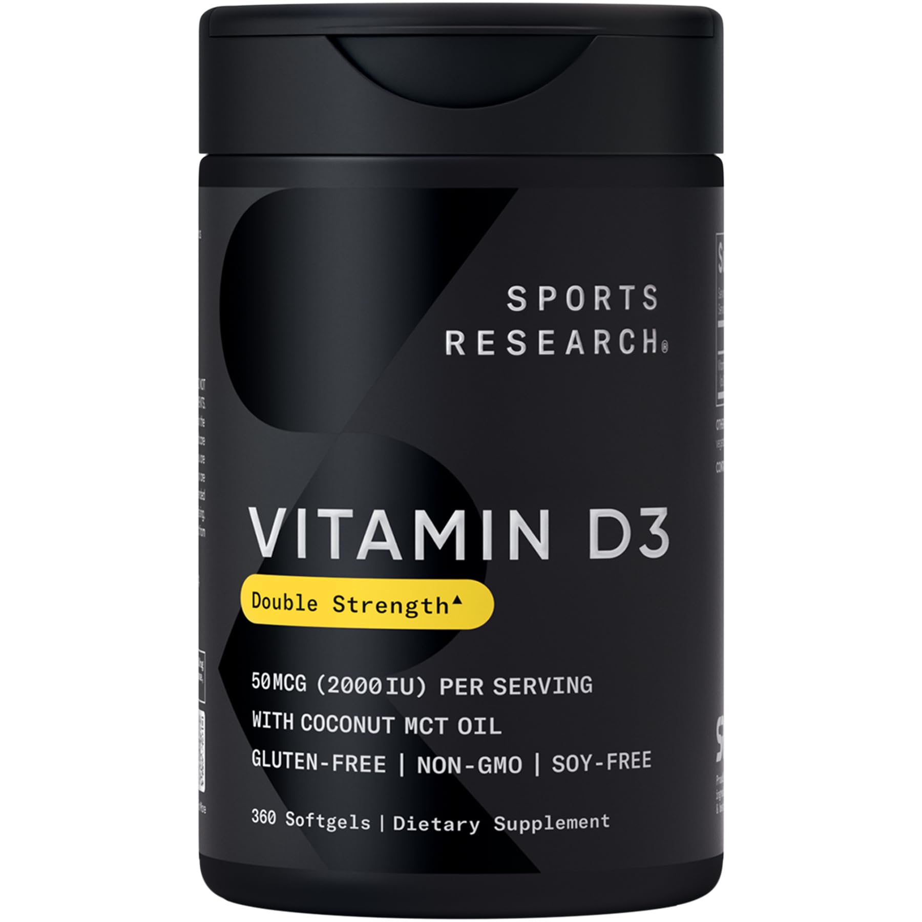 Sports Research frasco de 360 softgels compacto y conveniente