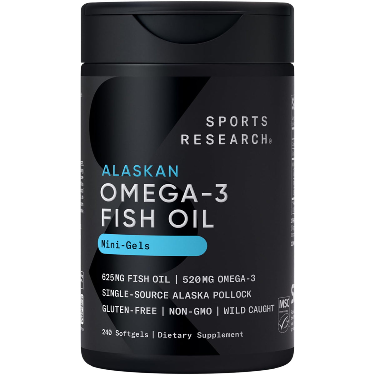 Sports Research frasco frontal con 240 minis, conveniencia y pureza