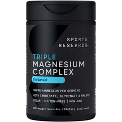 Sports Research frasco frontal mostrando etiqueta clara y ventaja de 300 mg