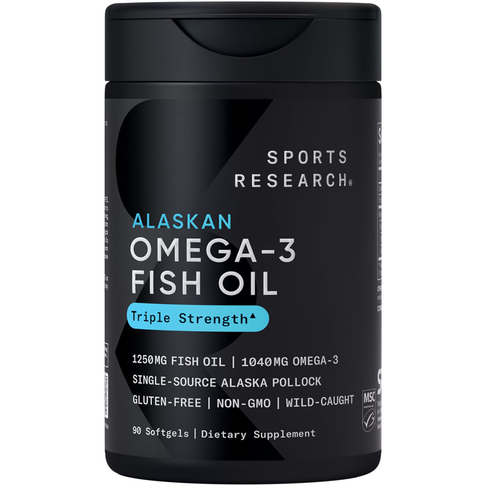Sports Research front bottle view showing product and clear labeling benefit convenience