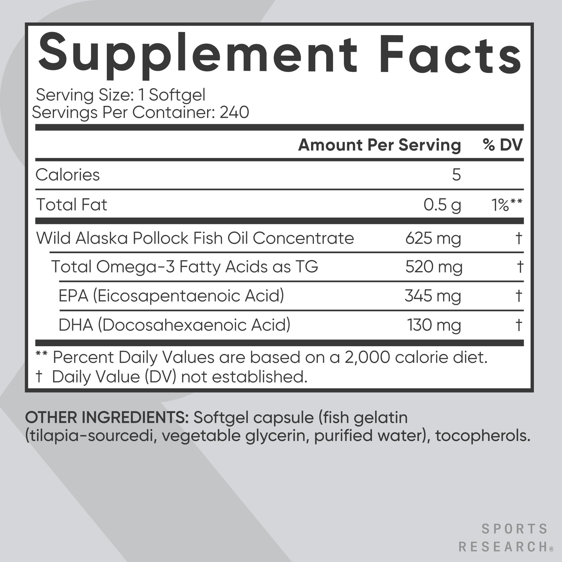 Sports Research mini softgels junto al embalaje, listos para llevar