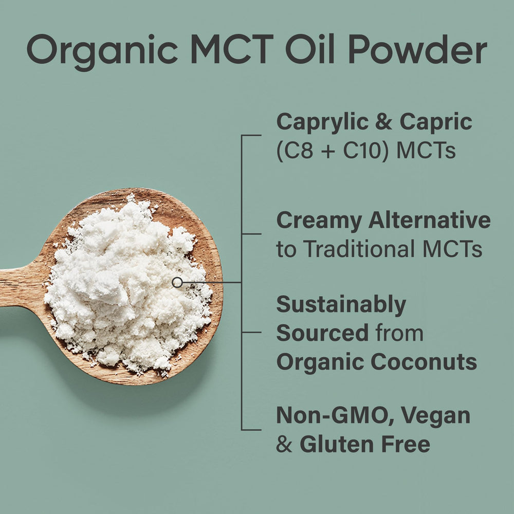 Sports Research MCT powder blended in coffee, adds creaminess without oil