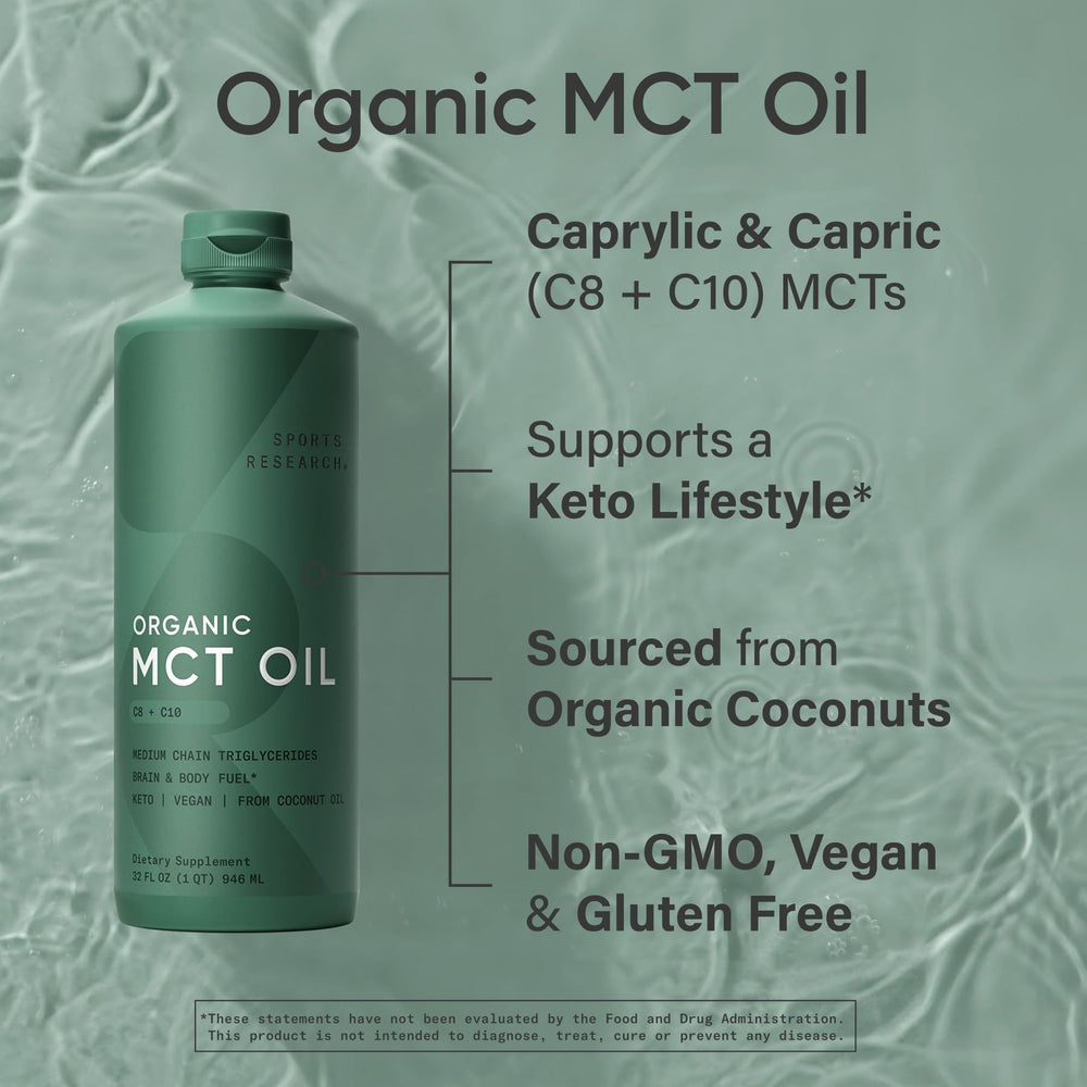 Sports Research oil blended into smoothie showing creamy texture benefits