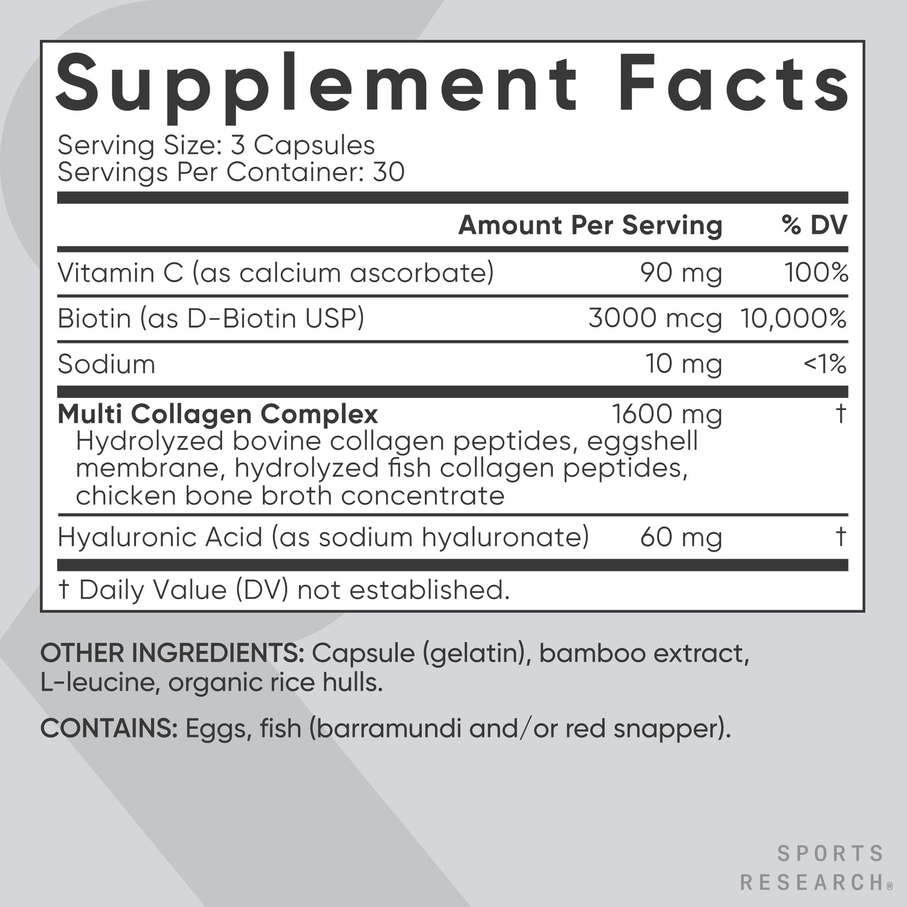 Sports Research comparación de tamaño de cápsula para referencia visual