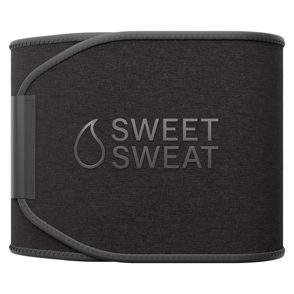Sports Research waist trimmer vista frontal, ajuste ceñido y apariencia mate