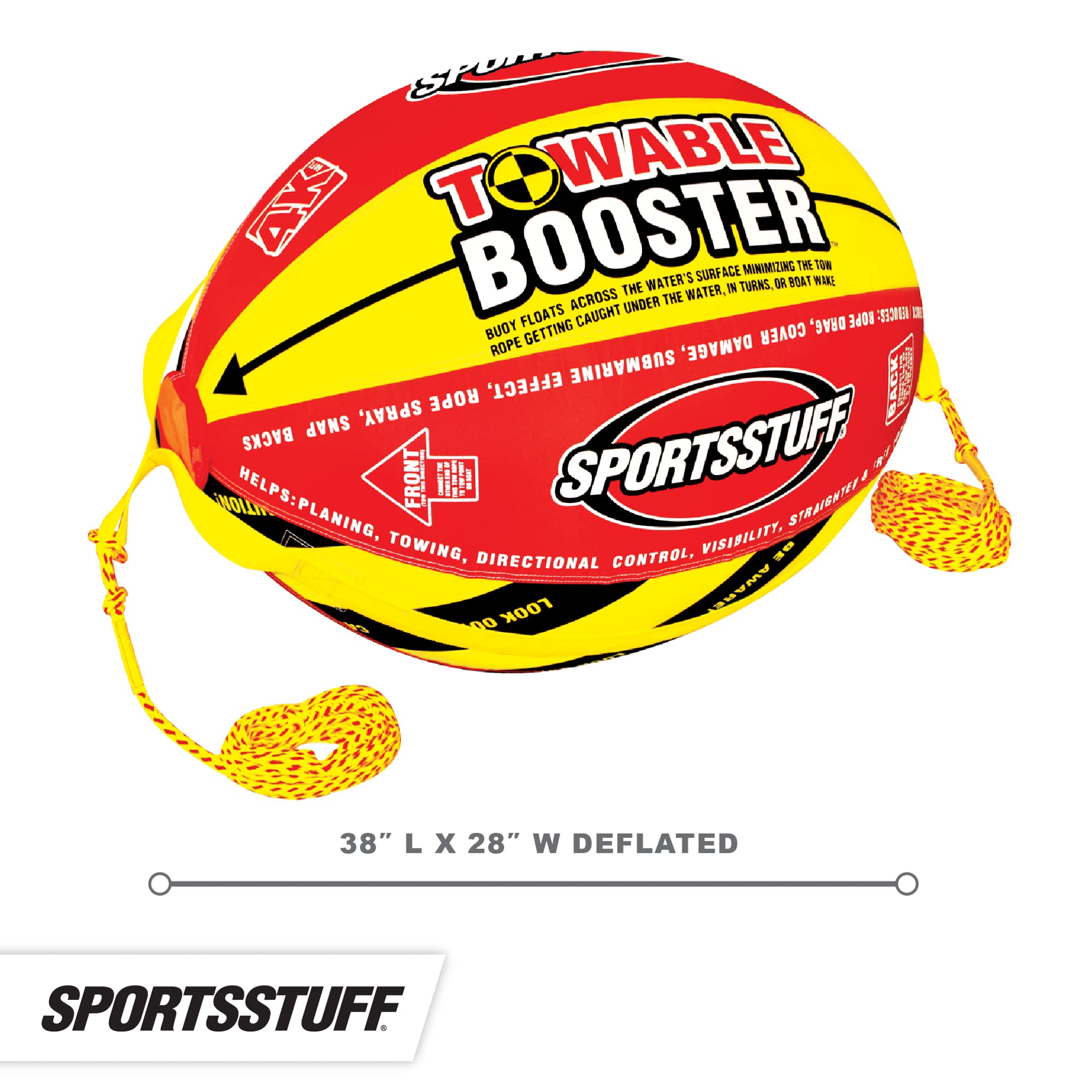 SportsStuff Booster Ball cuerda y válvula de inflado rápido para instalación fácil