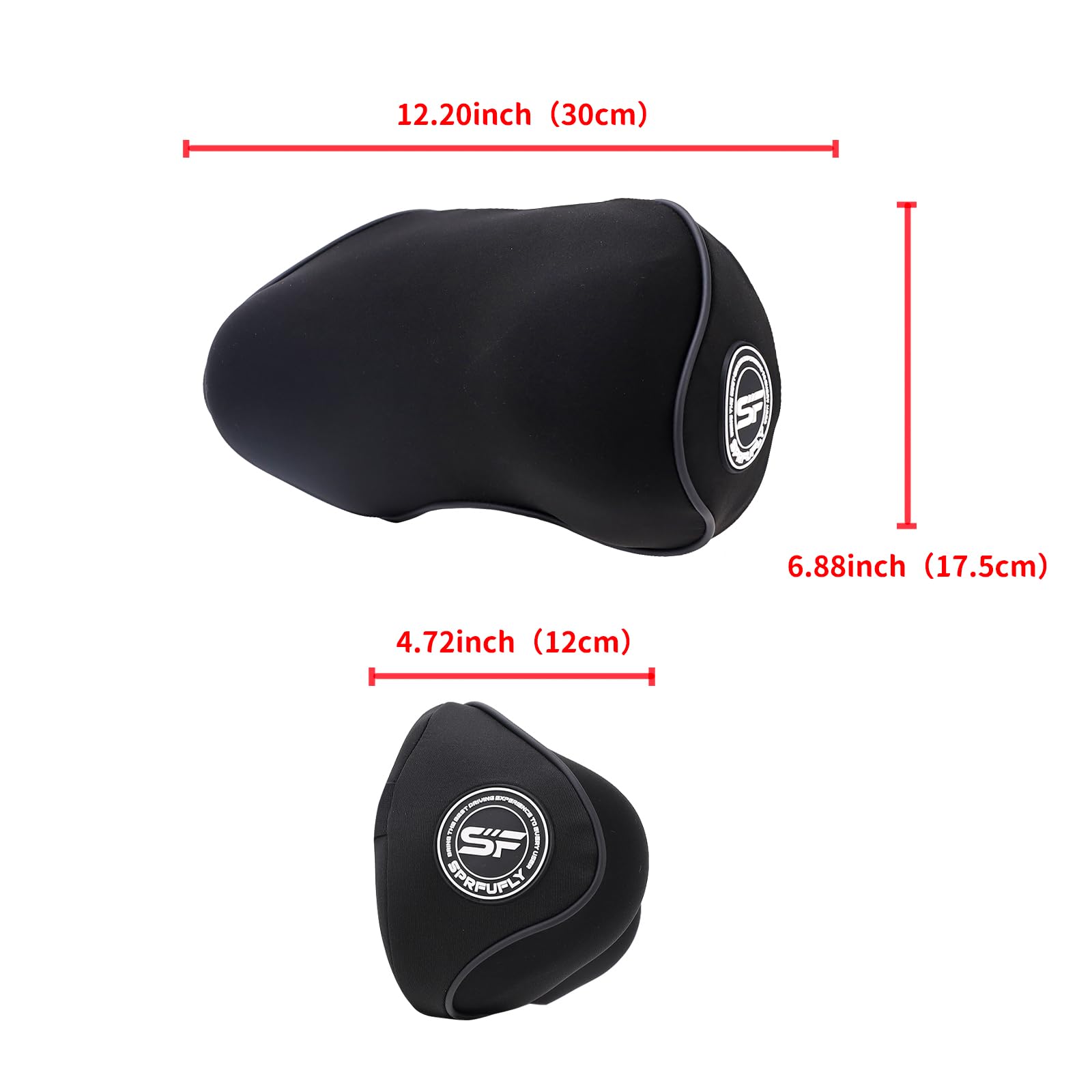 SPRFUFLY primer plano memory foam que muestra textura y soporte adaptable para cuello