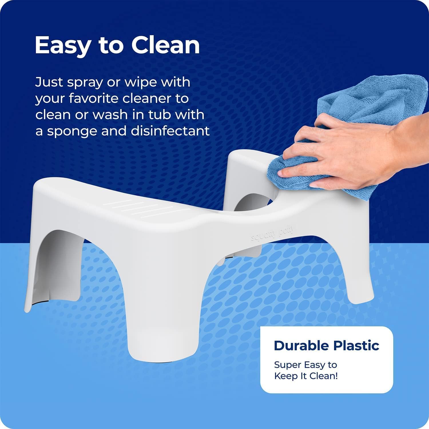 Squatty Potty en baño minimalista integrándose con la decoración
