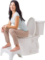 Comparación de tamaño del Squatty Potty 7" junto a una regla
