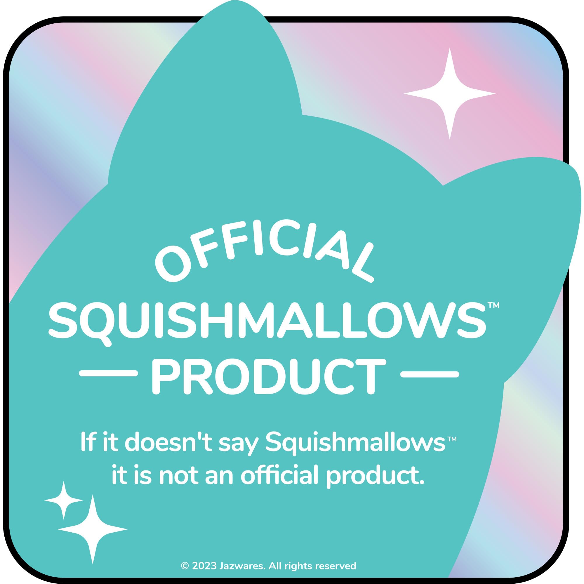 Squishmallows Colin junto a regla para comparar tamaño, referencia clara