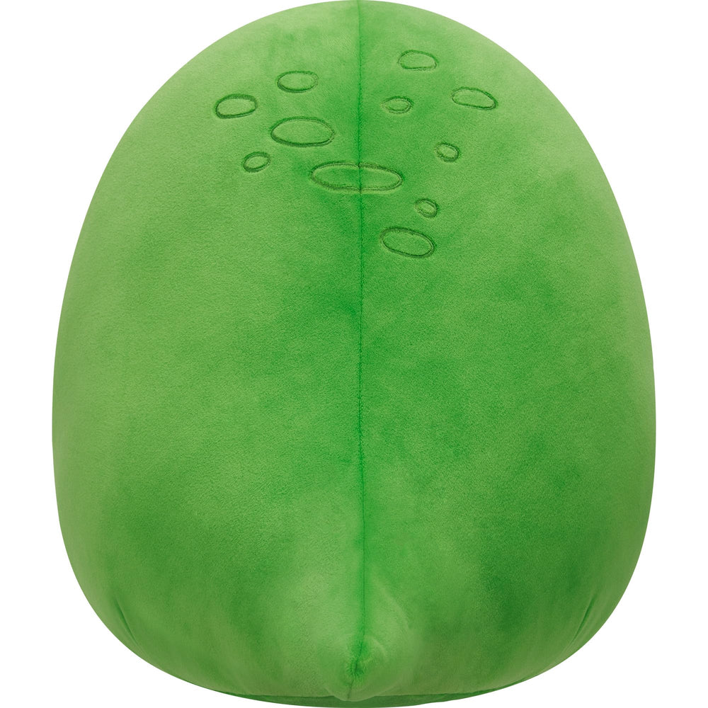 Squishmallows Rex sostenido en mano demostrando tamaño práctico