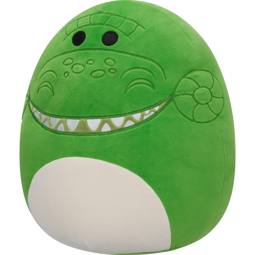 Squishmallows Rex detalle de textura ultrasuave para tacto confortable