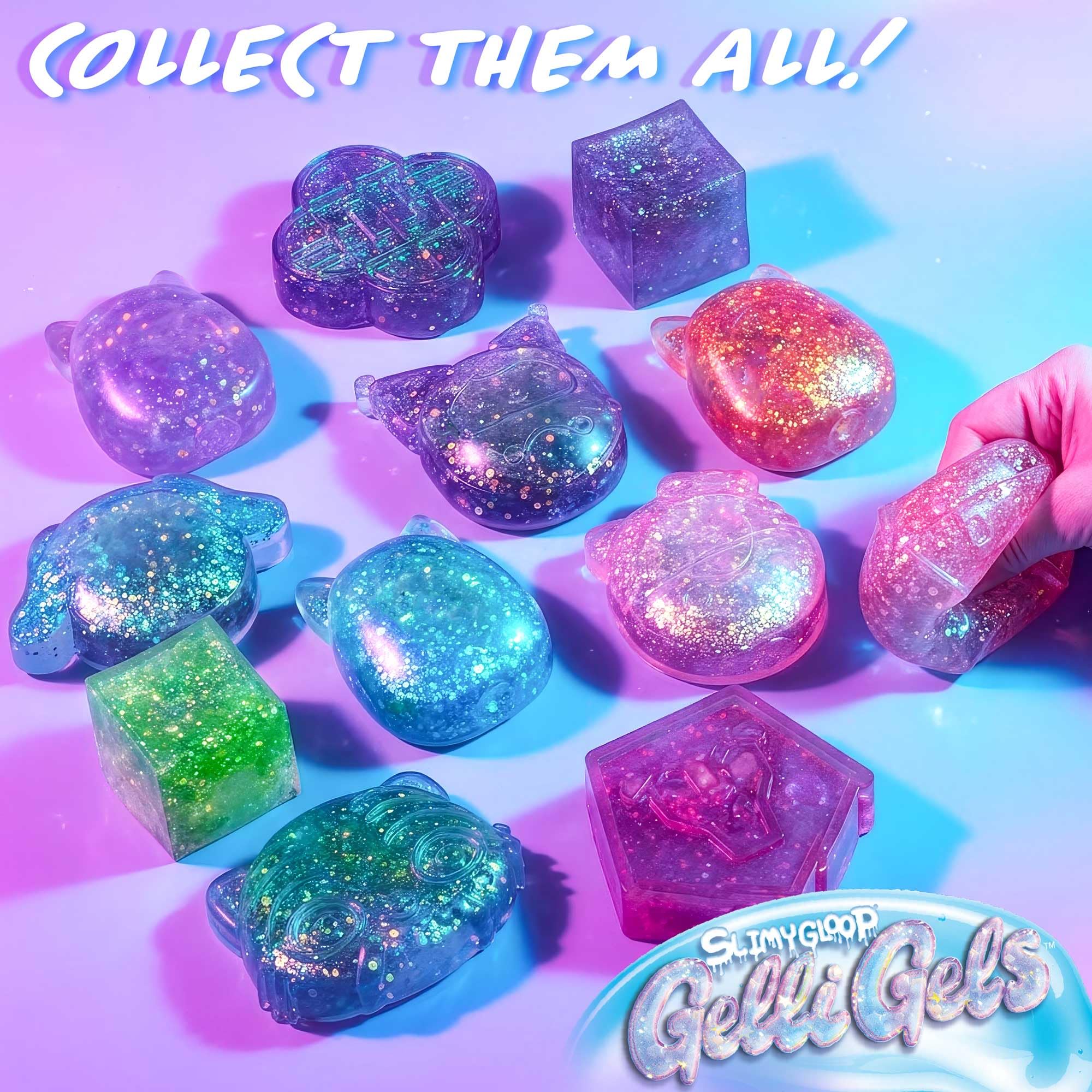 Squishmallows SLIMYGLOOP escena de vida diaria en escritorio para pausas de enfoque
