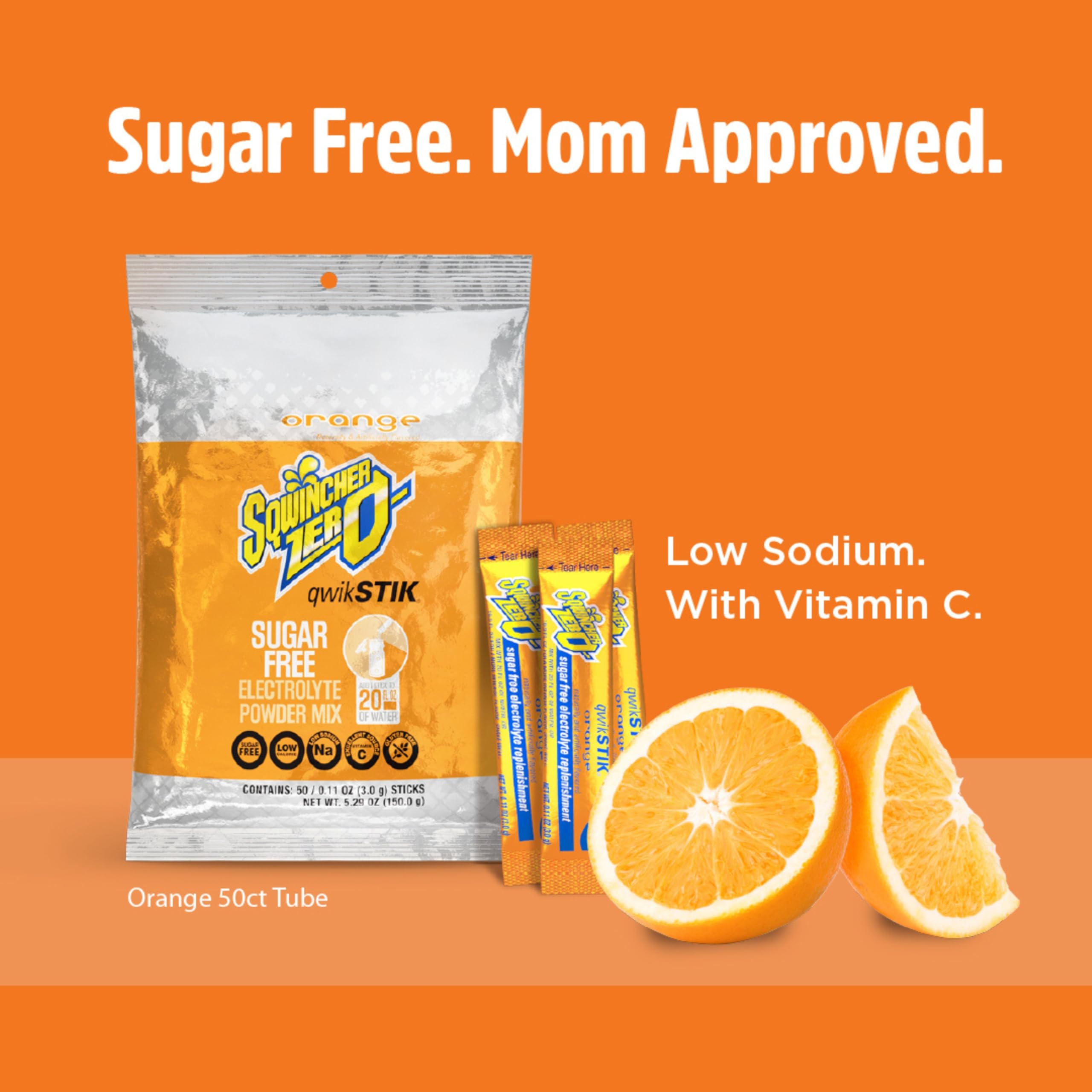 Sqwincher etiqueta nutricional visible con información de electrolitos