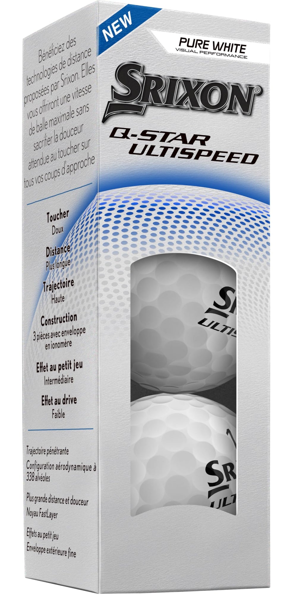 Srixon Q-Star Ultispeed carton with tubes illustrating retail packaging convenience