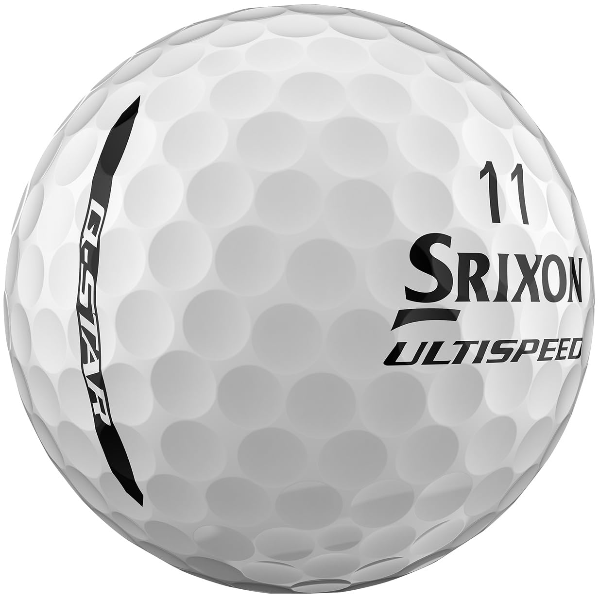 Srixon Q-Star Ultispeed dimple pattern detail showing aerodynamic benefit