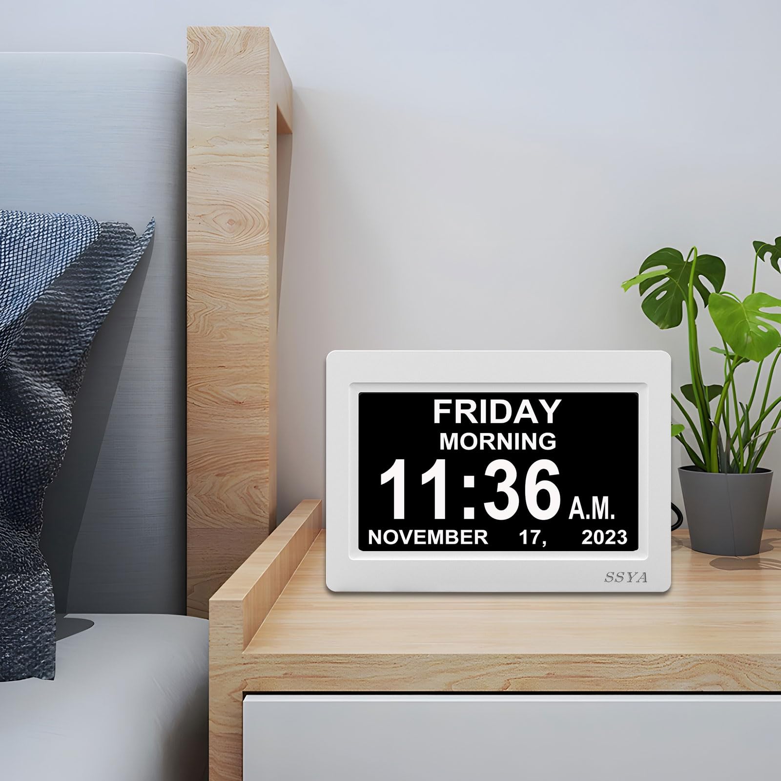 SSYA primer plano de la pantalla con texto grande y legible