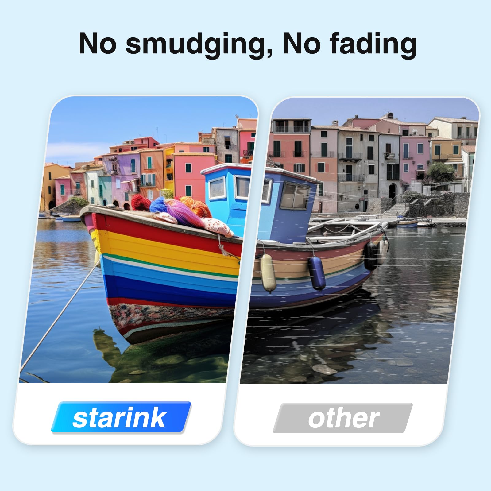 st@r ink cartuchos junto a una regla para comparar tamaño real