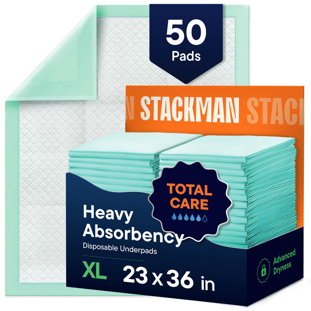 Stack Man empaque frontal mostrando el paquete de 50 beneficios de conveniencia
