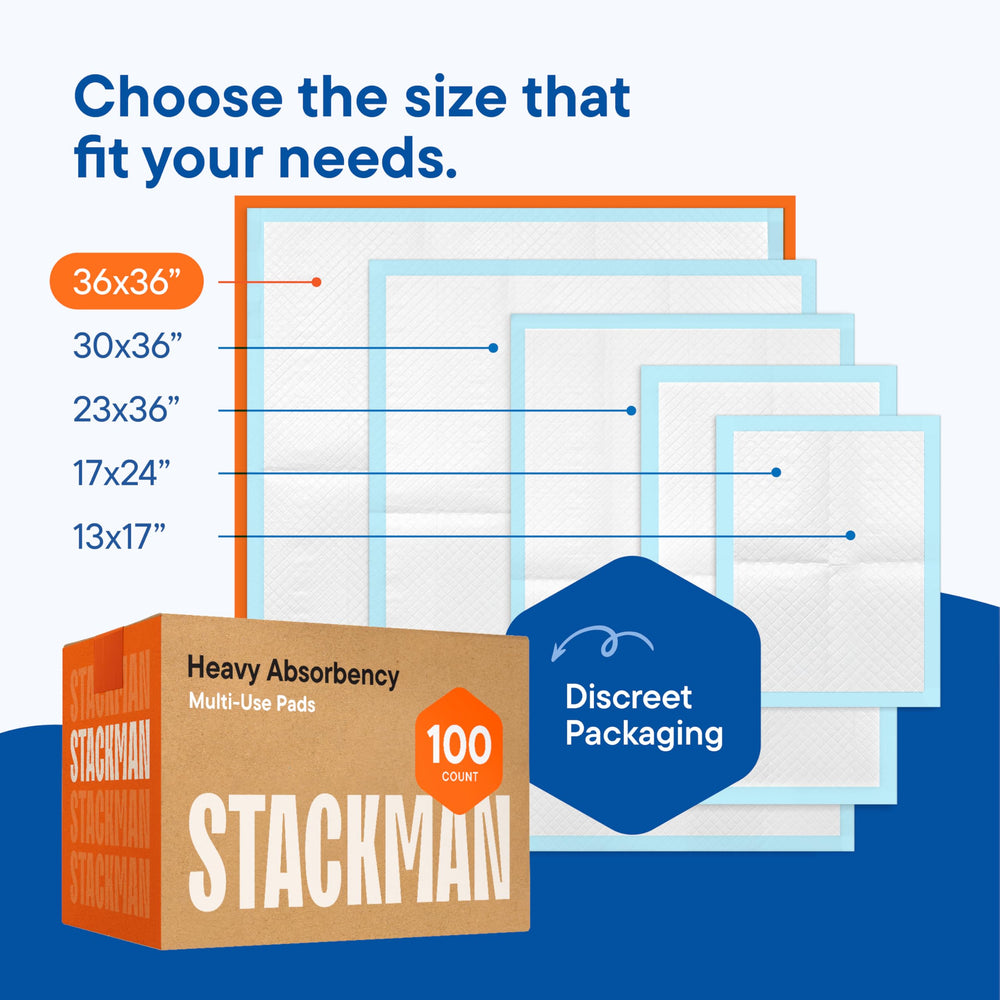Stack Man pad placed on mattress protecting sheets from spills and stains
