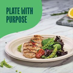 Stack Man plate serving salad illustrating durable, leak-resistant surface