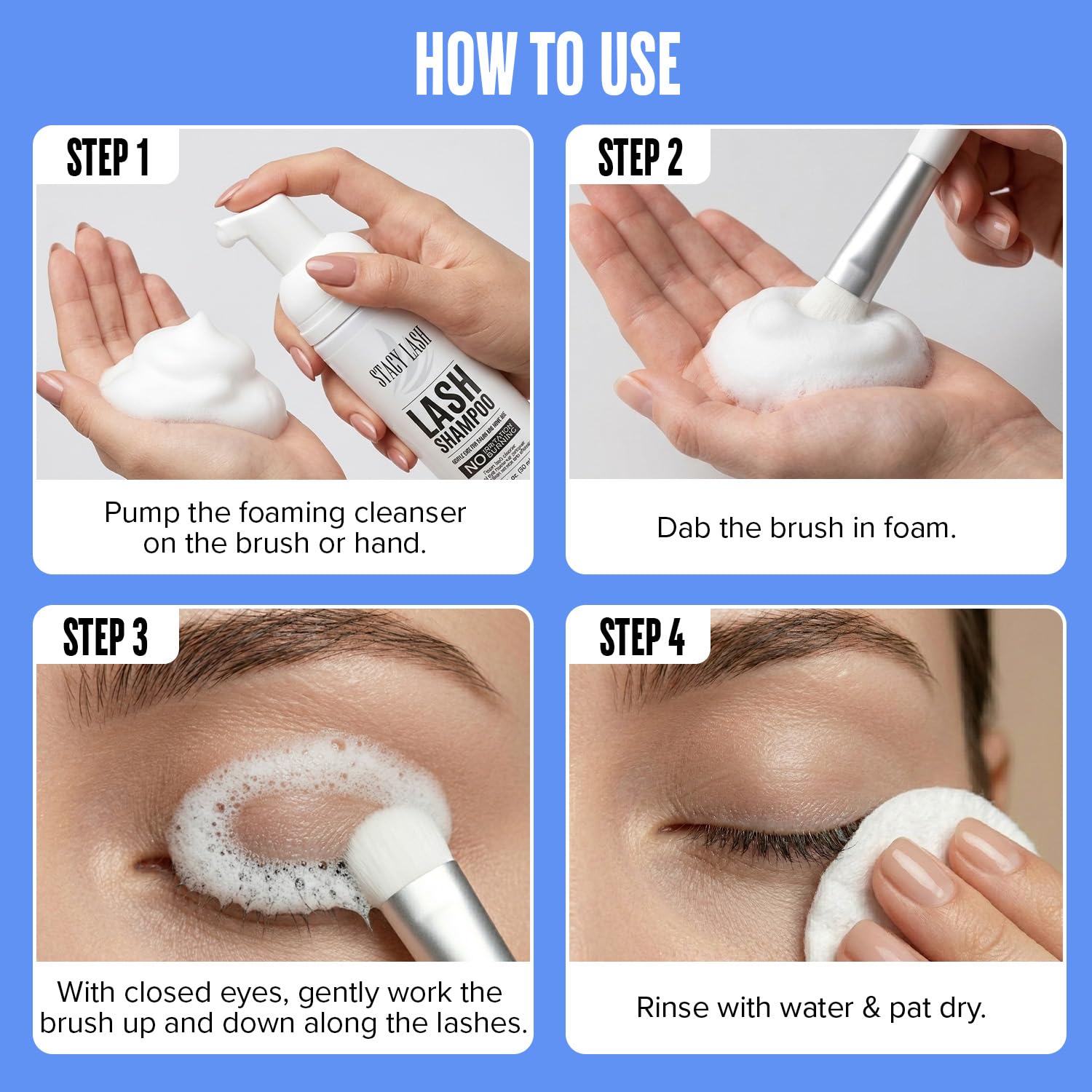 STACY LASH botella en mano para escala, envase 200 ml práctico