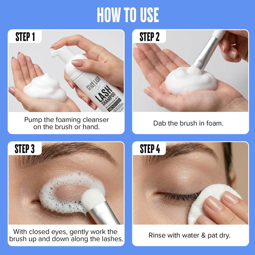 STACY LASH etiqueta con ingredientes sin sulfatos ni parabenos