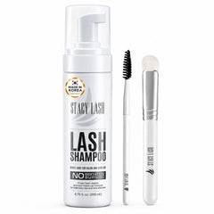 STACY LASH botella frontal mostrando tamaño y etiqueta, limpieza precisa