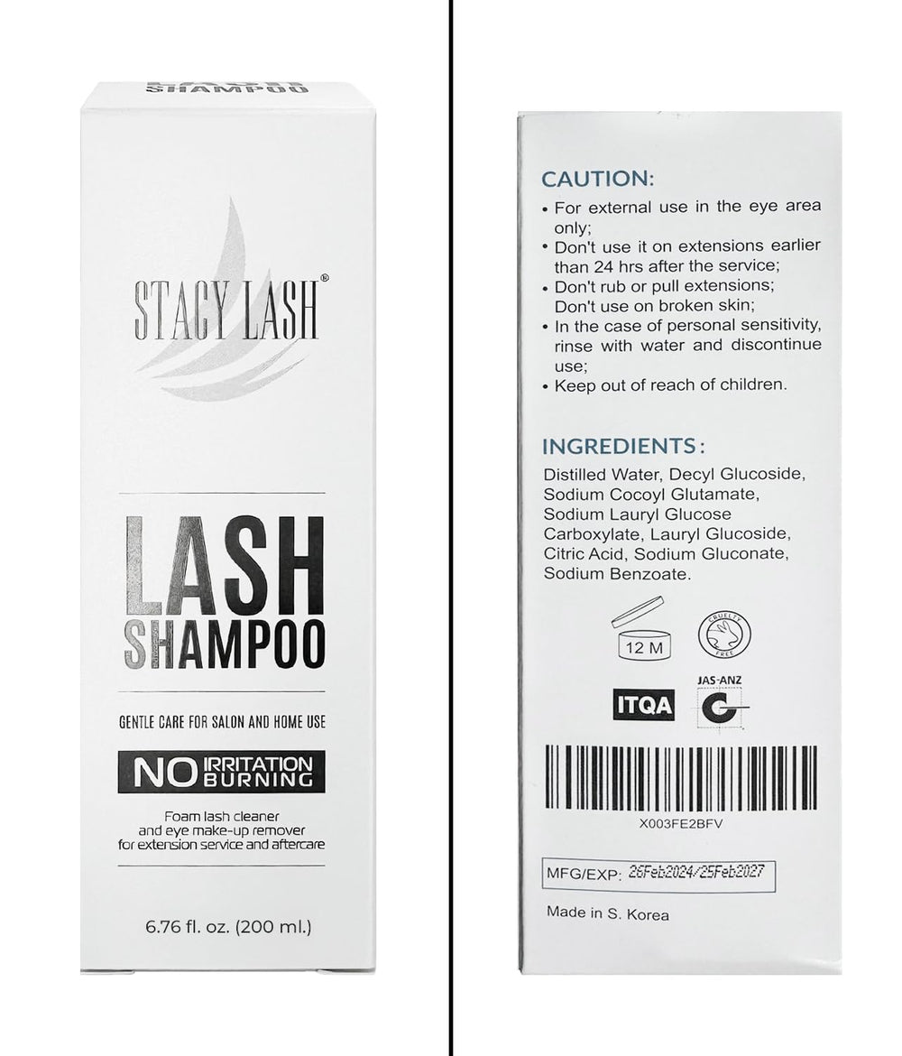 STACY LASH kit con cepillo y producto, ideal para uso en casa