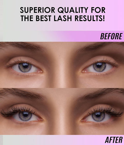 STACY LASH resultado final de extensiones con retención prolongada