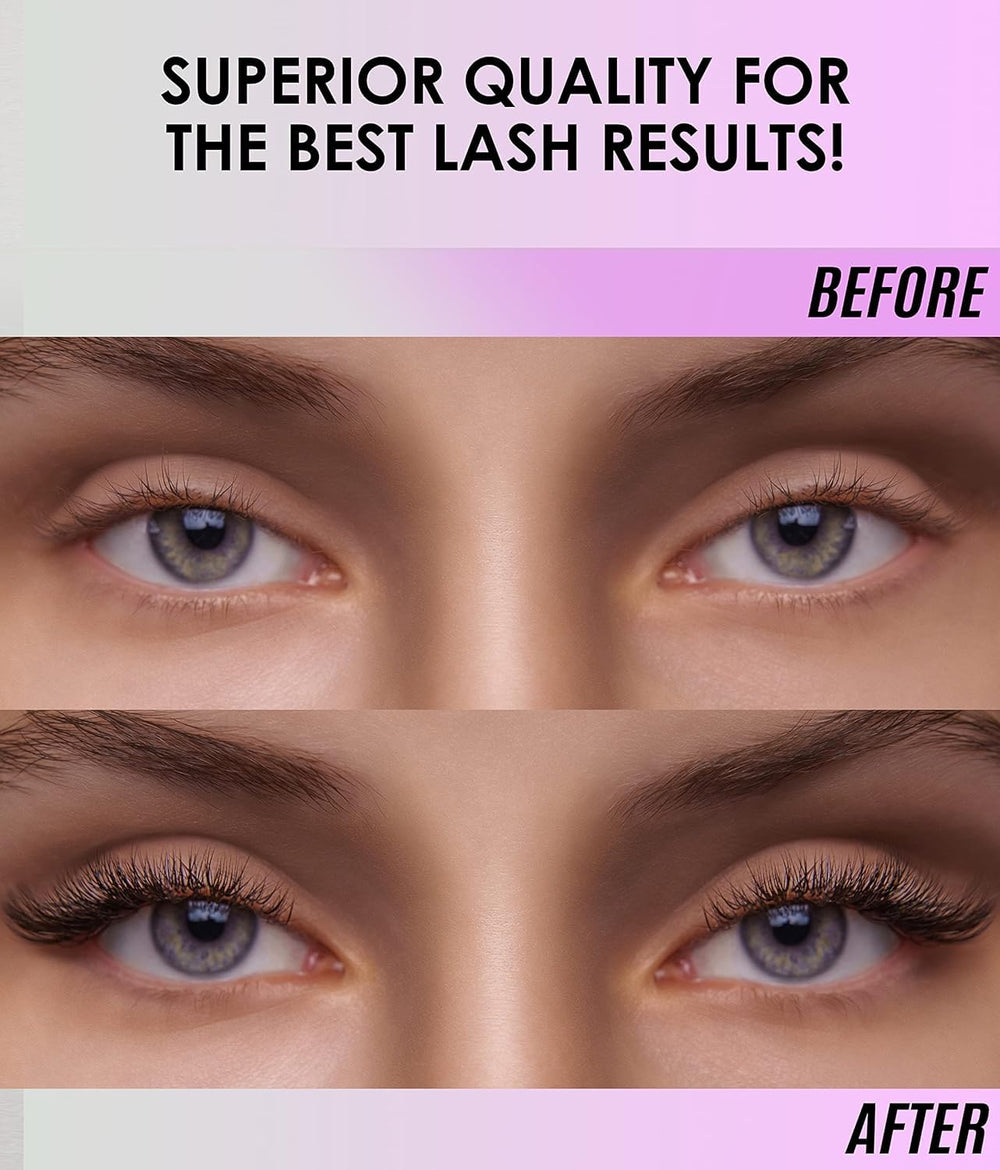 STACY LASH resultado final de extensiones con retención prolongada