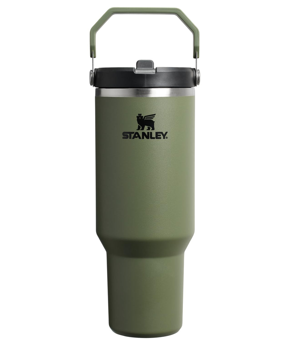 STANLEY vaso IceFlow 2.0 frontal mostrando diseño Dried Pine y capacidad 40 oz