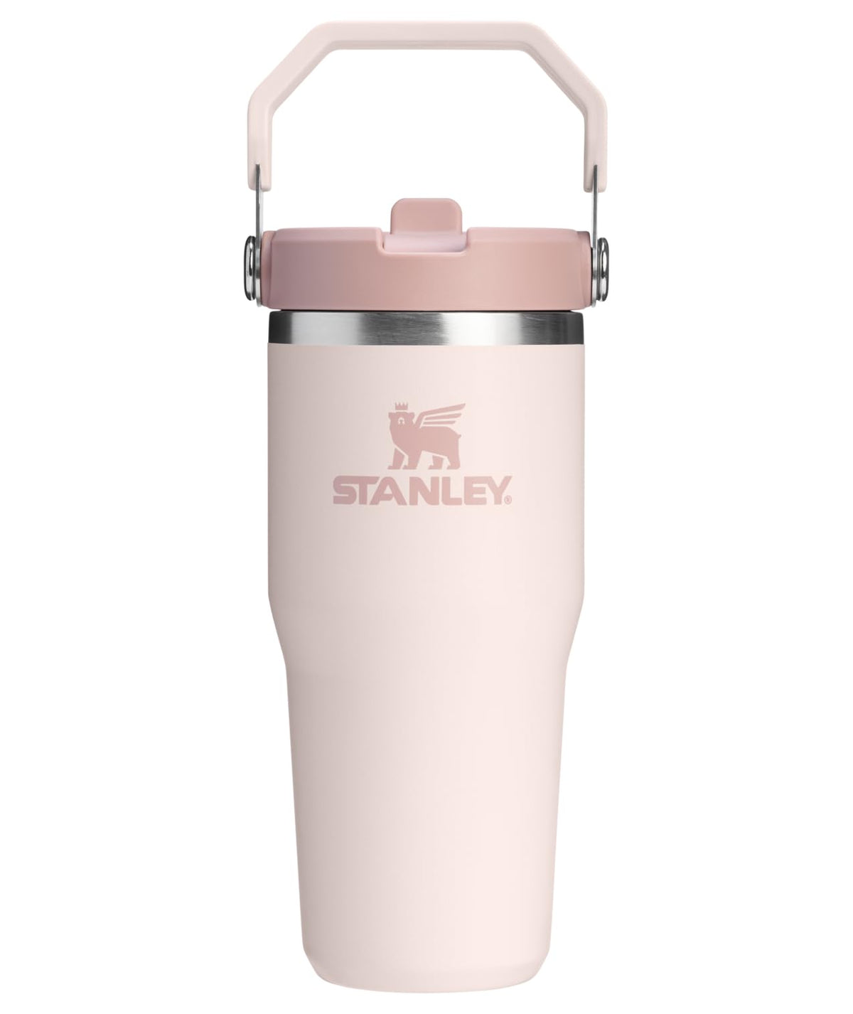 STANLEY IceFlow 2.0 frontal en Rose Quartz mostrando diseño y acabado duradero