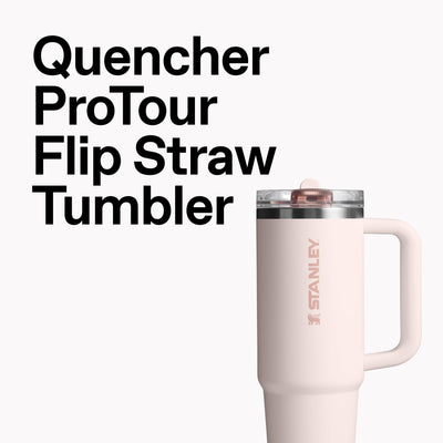 STANLEY ProTour flip straw lid close-up showing leakproof mechanism and ease of use