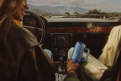 STANLEY tumbler in an outdoor setting showing durable design for adventures