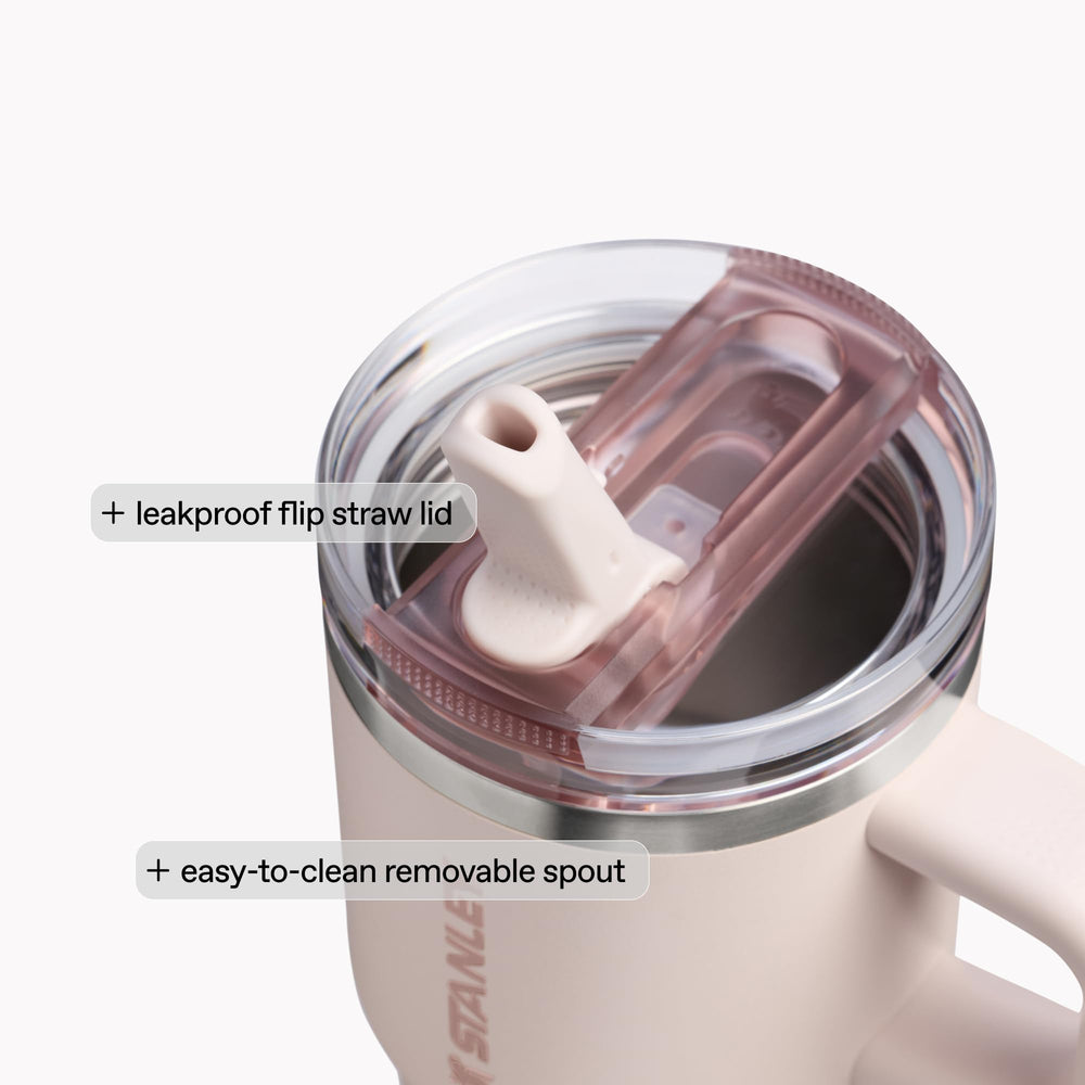 STANLEY Quencher cutaway showing double-wall vacuum insulation for cold retention