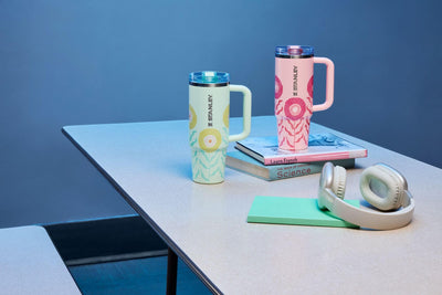 STANLEY Quencher on picnic table outdoors showing durable everyday use