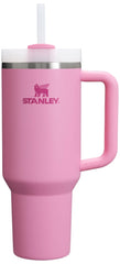 STANLEY frente del Quencher H2.0 Peony mostrando su color y tamaño